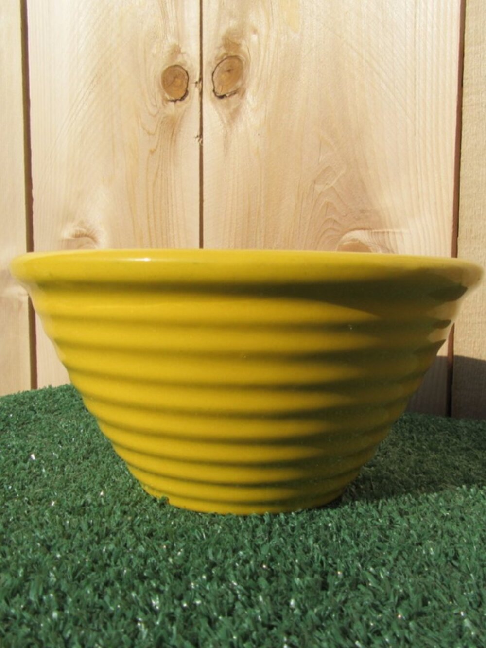 Vintage Bauer Pottery Yellow Ringware 7" Wide x 3 1/2" Tall Mixing Bowl #14